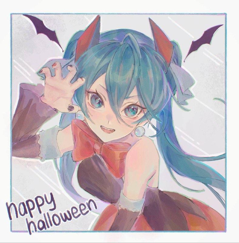 miku wishes y’all an happy halloween***🦇******🧡***