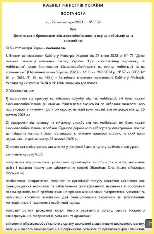 **Усі відстрочки від мобілізації, видані Мінекономіки …