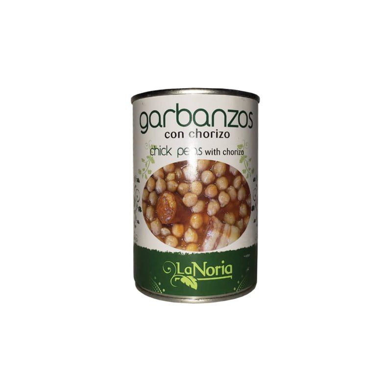 GARBANZO COCIDO C/CHORIZO 500GR LA NORIA