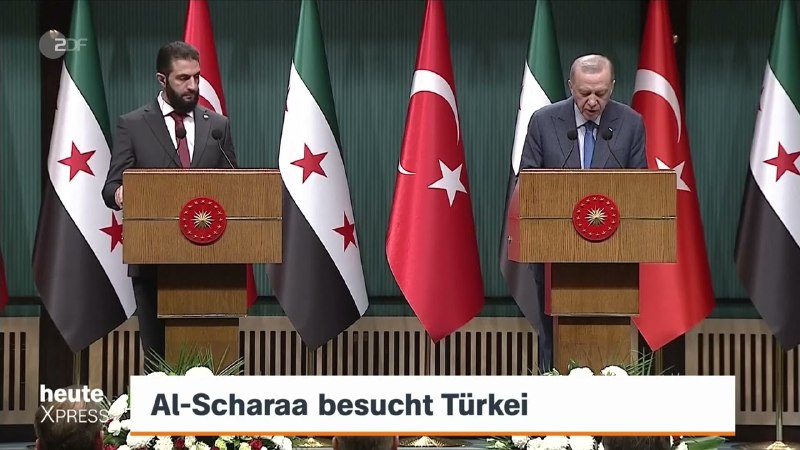 ZDF***🔸***Syrischer Machthaber Al-Scharaa in der Türkei …