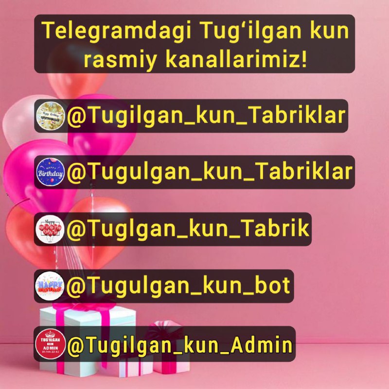 Bizning ijtimoiy tarmoqlardagi rasmiy kanallarimiz! ***🔎******⭐***