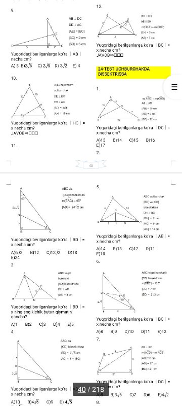 Geometriya tarjima kitob