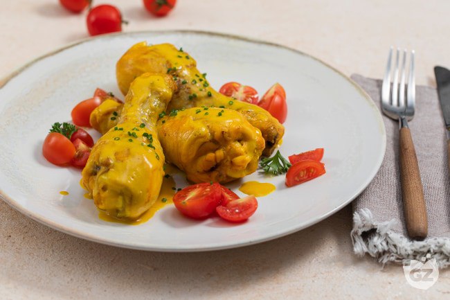 Cosce di pollo allo zafferano