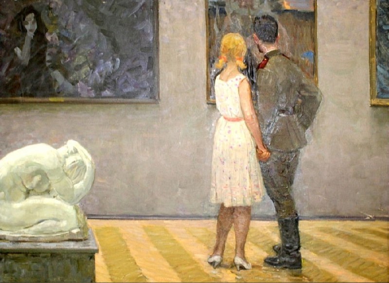 **"В Третьяковской галерее", 1960 год.**