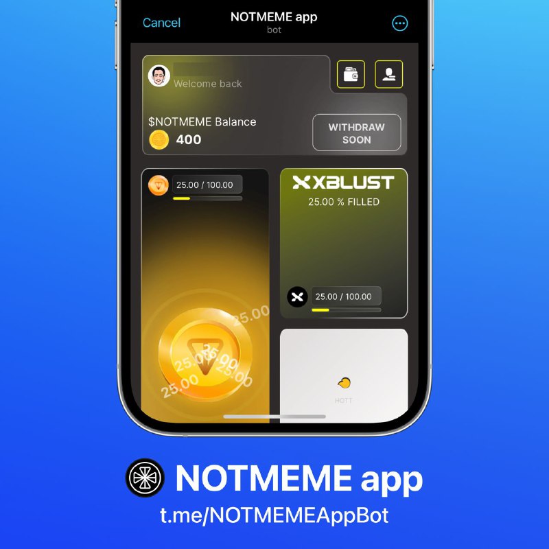 [**NOTMEME app**](https://t.me/tapps_bot/center?startapp=app_notmemeapp-title280) **— Play, earn, and …