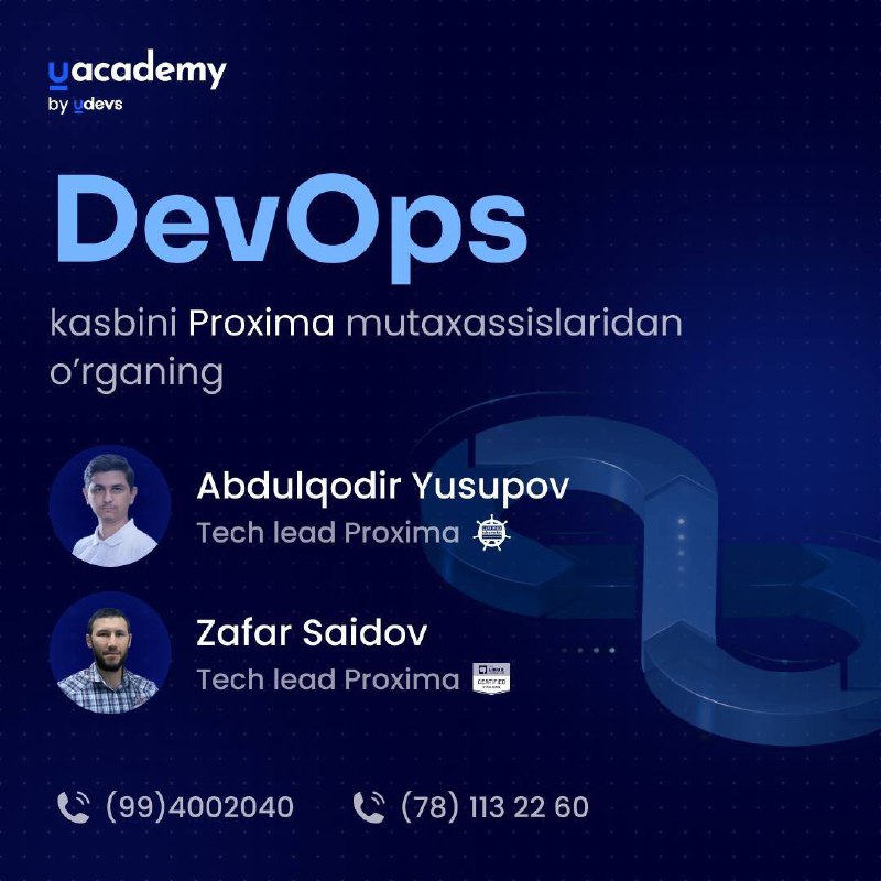 **Devops kursimizga qabulni ochiq deb e’lon …