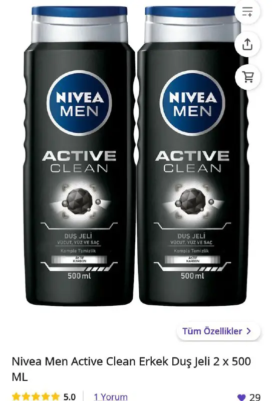 *****🔥*** Nivea Men Active Clean Erkek …