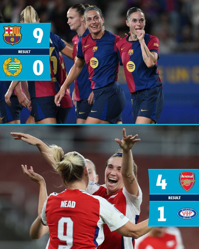 ***🔥*** Clinical Barça and Arsenal bounce …