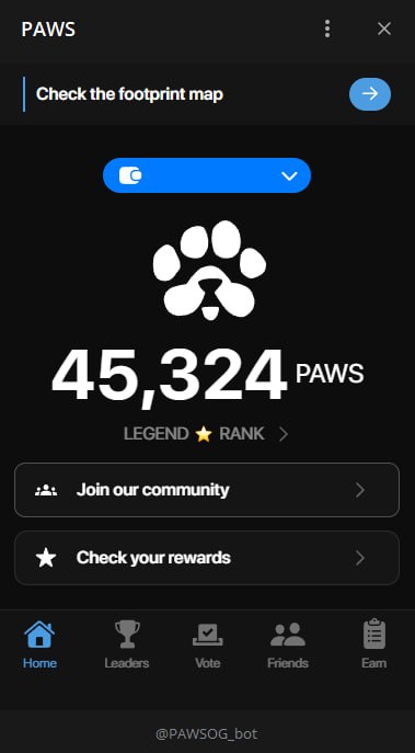 ***📝*** **START PAWS TELEGRAM MINI APP**