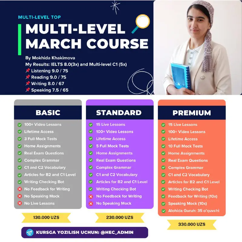 ***✅*** **Multi-level Course** **for March** **Exam**