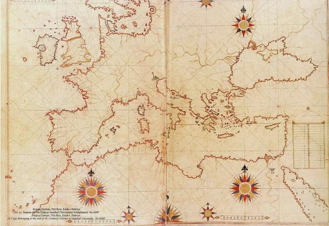 Map of Europe drawn by Piri …