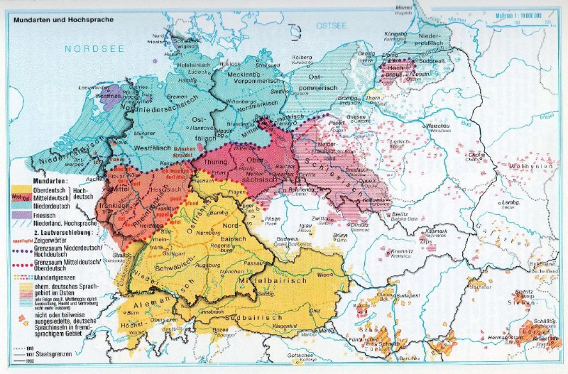 Map of German dialects before the …