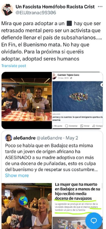 UN FASCISTA HOMOFOBO RACISTA CRISTIANO