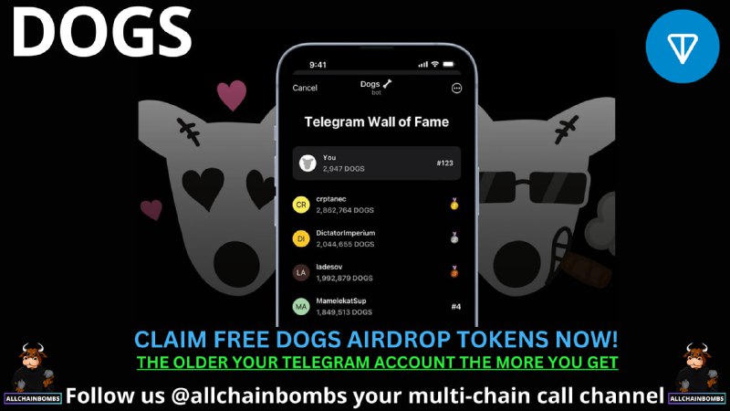 ***?*** **DOGS AIRDROP (TON)** ***?***