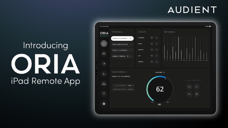 **Audient** выпустила приложение **ORIA для iPad** …