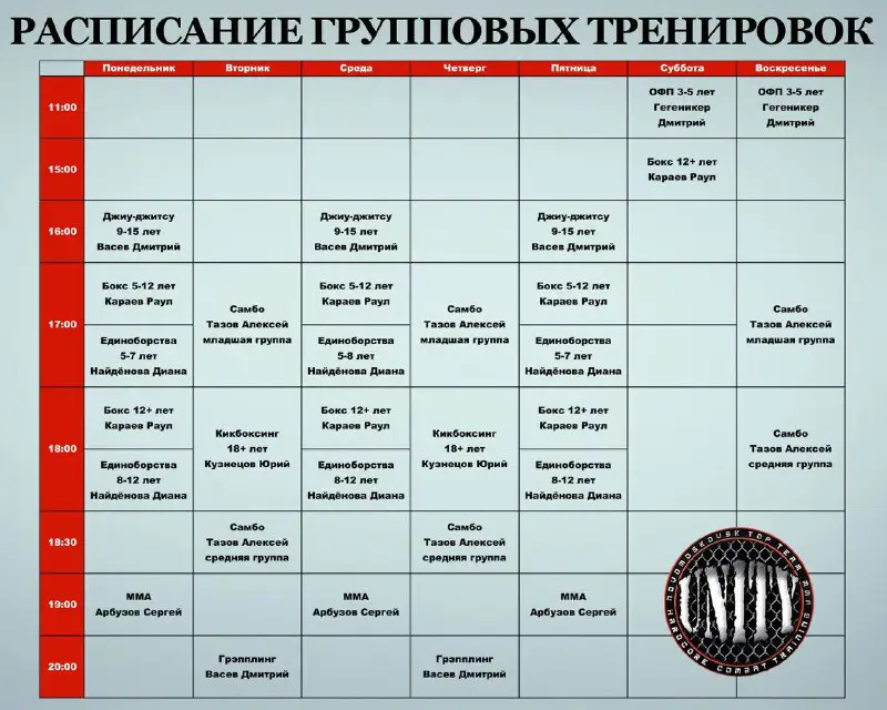 UNITY | Novomoskovsk team MMA