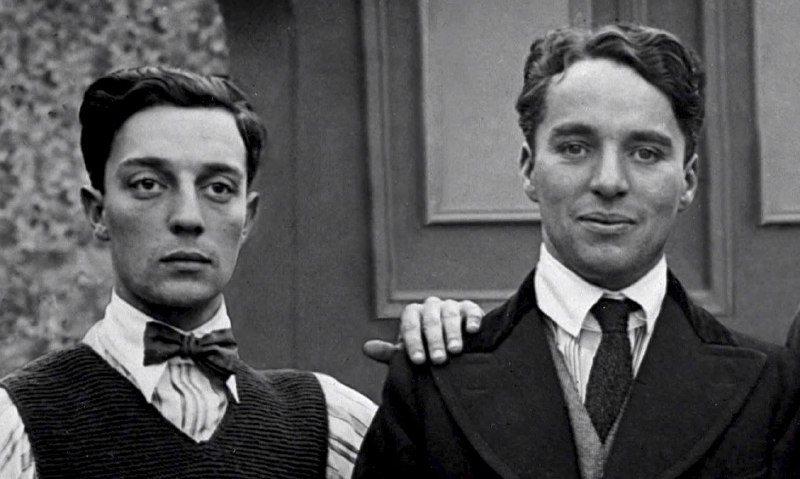 Buster Keaton and Charlie Chaplin, 1918