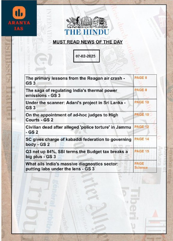 THE HINDU : Must Read Headlines …