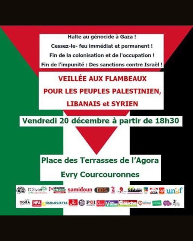 9️⃣1️⃣ Urgence Palestine Essonne