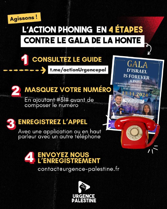 ***☎️*** Action phoning contre le gala …