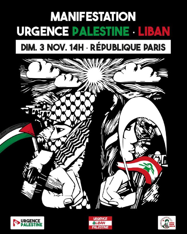 ***🇵🇸******🇱🇧*** Manifestation Urgence Palestine, Urgence Liban …