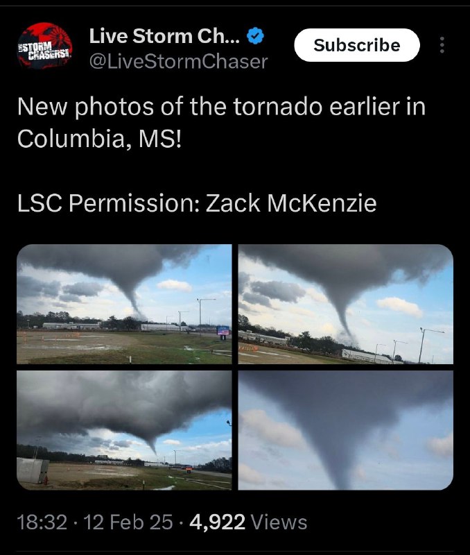 Tornado in Columbia, MS