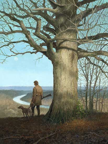 **A Frontier Hunter and His Dog**