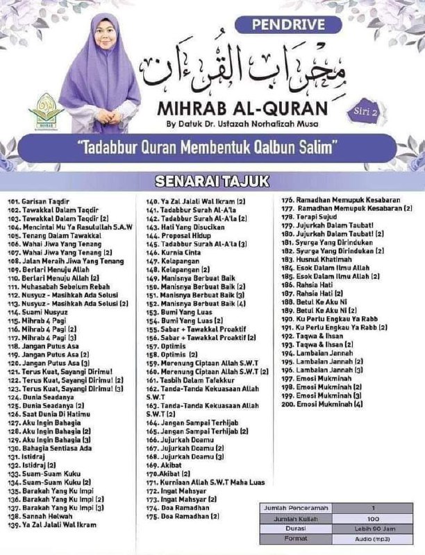 Pendrive Mihrab Quran ini mengumpulkan 100 …