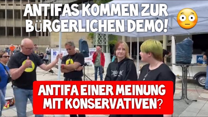 KRASS! ANTIFAS kommen zur bürgerlichen Demo …