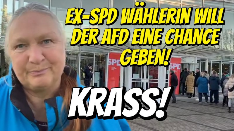 **KRASS! Ex-SPD Wählerin will AfD wählen! …