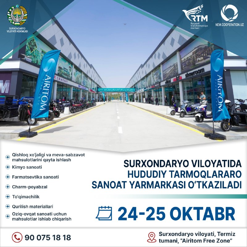 ***🇺🇿*** 2024-yil 24-25-oktabr kunlariSurxondaryo viloyatida hududiy …