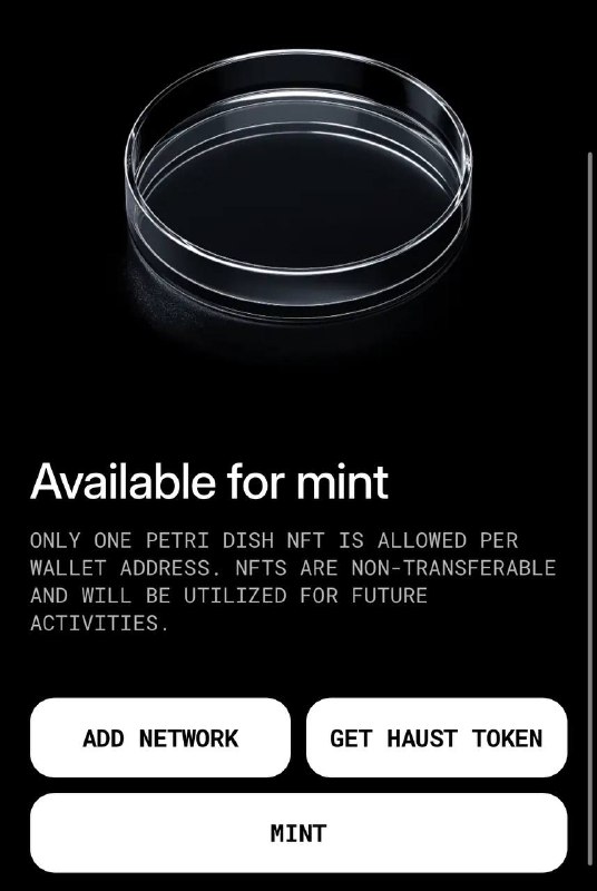 [@HaustNetwork](https://t.me/HaustNetwork) da NFT mint bor