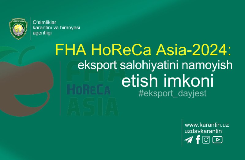 **FHA HoReCa Asia-2024 — oziq-ovqat mahsulotlarini …