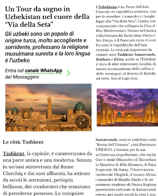 **Газета «Il Messaggero»: Страна привлекает туристов …