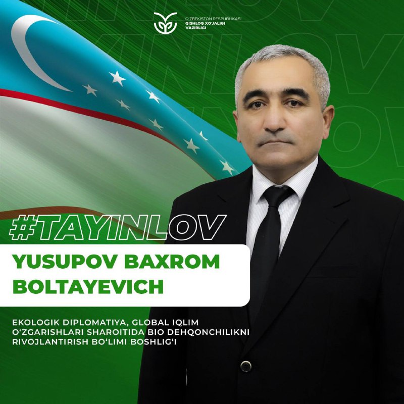 **Yusupov Baxrom Boltayevich** - Qishloq xo‘jaligi …