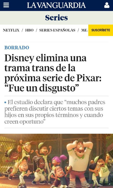 Disney elimina una trama trans de …