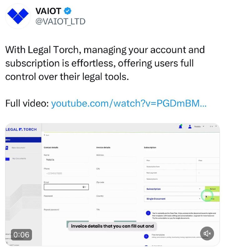 With Legal Torch, managing your account …