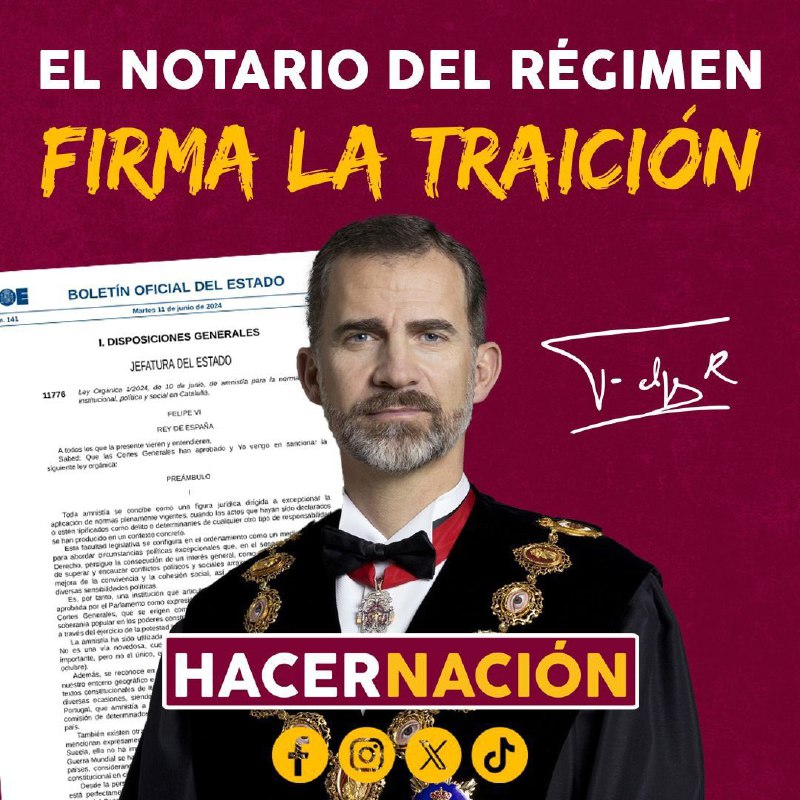 Felipe VI, el notario del Régimen, …