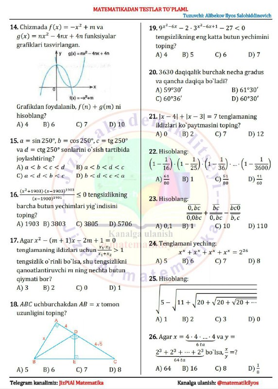 VARIANT matematika