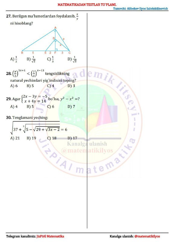 VARIANT matematika