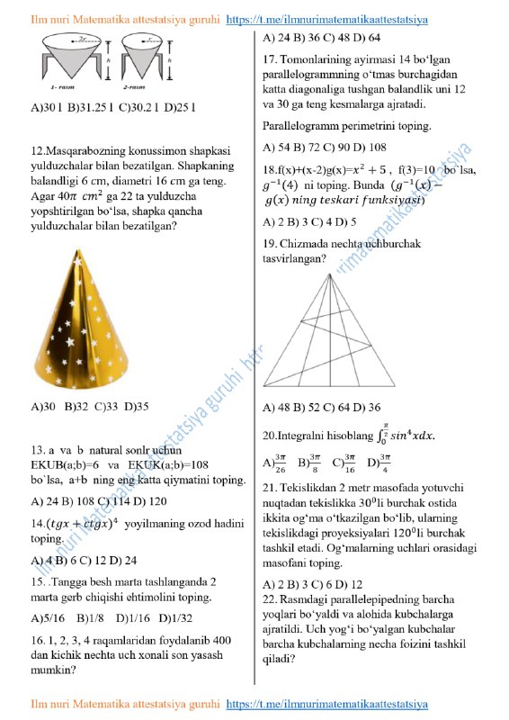 VARIANT matematika