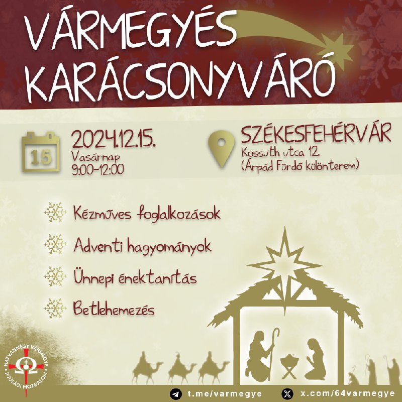 ***❗️***Idén is lesz Vármegyés Karácsonyváró!