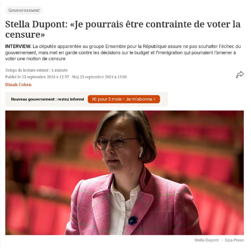 Même la Macronie ne soutient pas …