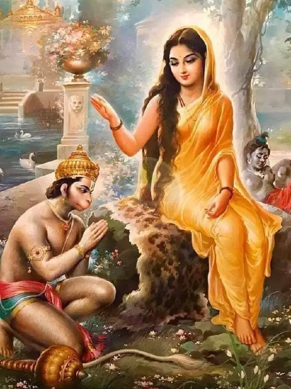 Hanuman did not take Sita with …