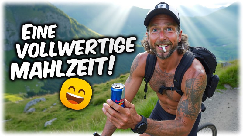 **Mit Kippe und Red Bull die …