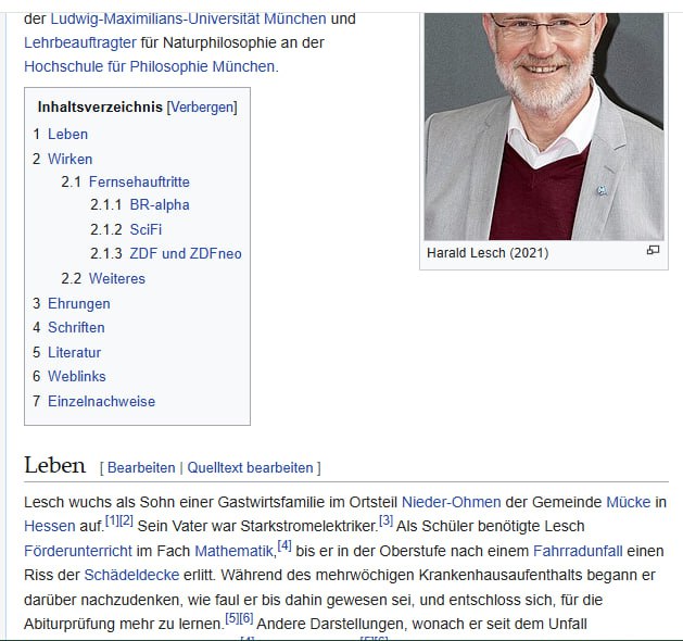 ***🤮***Harald Lesch„vom Scheitel bis zur Sohle …