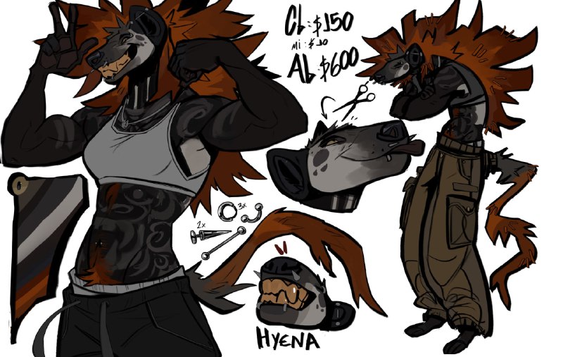 Hyena adoptable (48h AUCTION