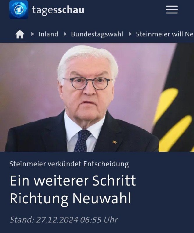 ***🇩🇪*** [#Germany](?q=%23Germany) **German President Steinmeier dissolved …