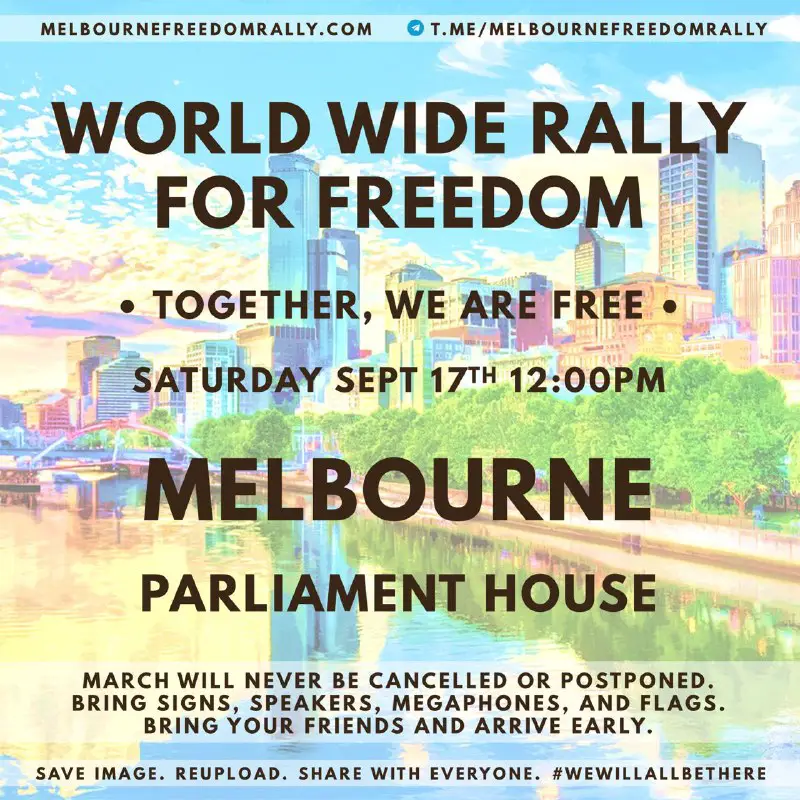 📆 [EVENTS DIRECTORY] VIC FREEDOM MOVEMENT …