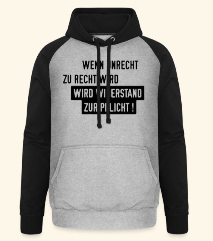 Unisex Baseball Hoodie mit einer klaren …